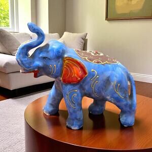 Cloisonné 4.5” Elephant Trunk Up Figurine The Hamilton Collection‎ Made in Japan